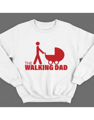 Прикольный свитшот с надписью "The walking dad" ("ходячий отец")